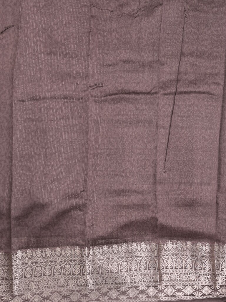 Maheshwari fancy saree snuff color allover prints & zari border with zari pallu and attached plain blouse