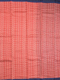 Maheshwari fancy saree red color allover prints & zari border with short pallu and attached plain blouse