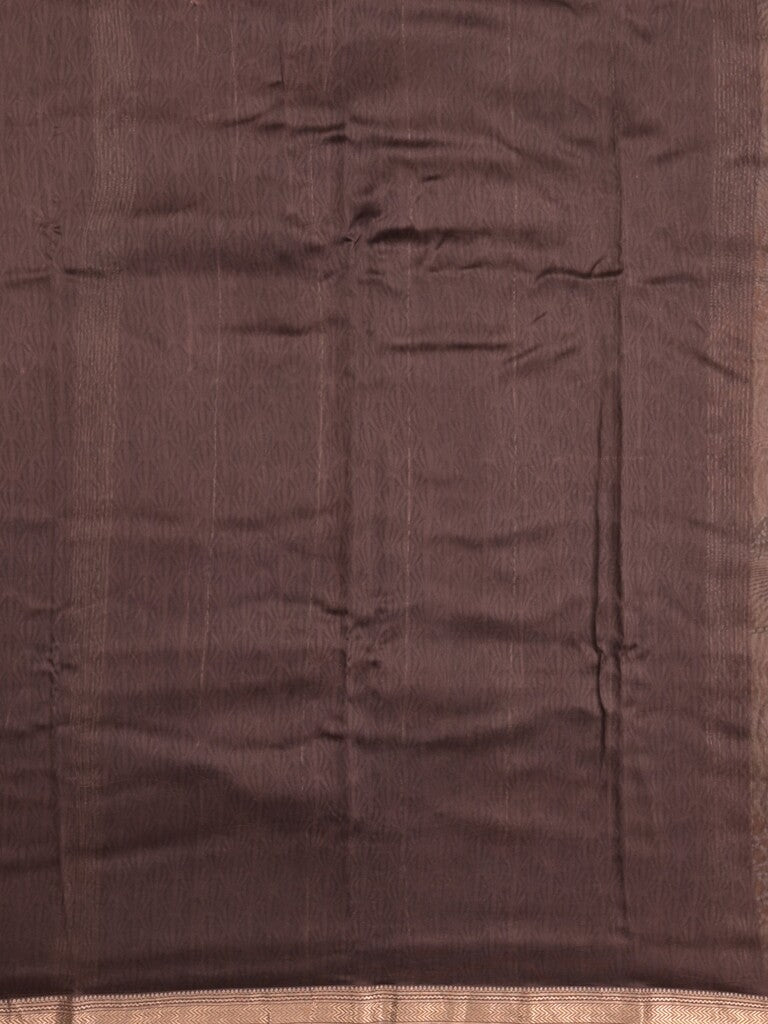 Maheshwari fancy saree cream color allover prints & zari border with short pallu and attached plain blouse