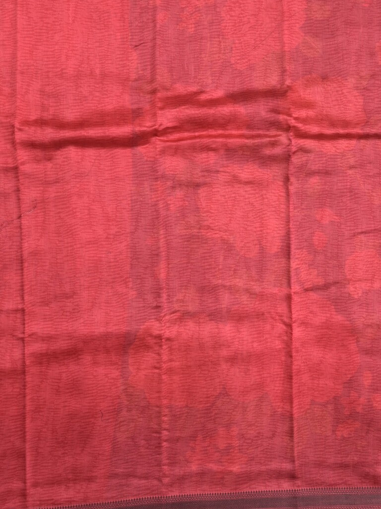 Maheshwari fancy saree purple color allover prints & zari border with short pallu and attached plain blouse