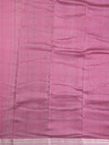Maheshwari fancy saree light purple color allover prints & zari border with short pallu and attached plain blouse