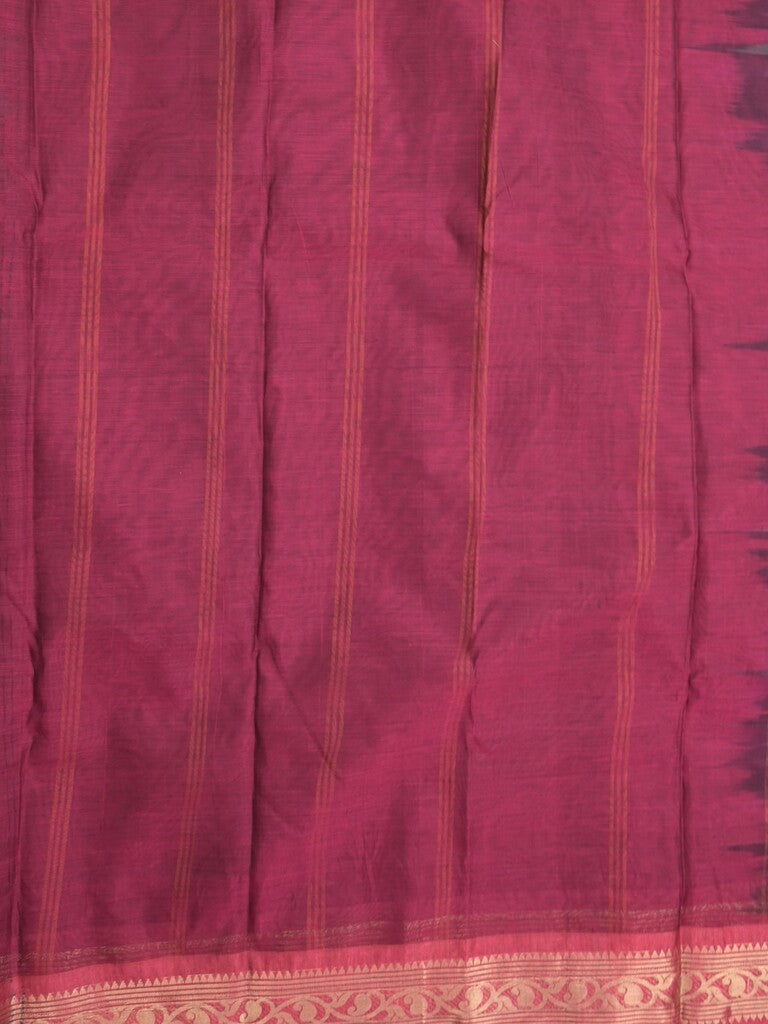 Dhaka cotton saree grey color allover plain & zari border with contrast plain pallu and plain blouse