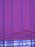 Mangalagiri pattu saree magenta color allover zari checks & zari border with striped pallu and plain blouse
