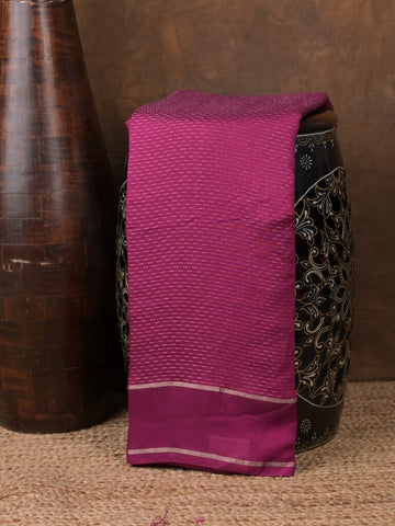 Dola silk fancy saree magenta color allover zari weaves & small kaddi border with short pallu and running blouse