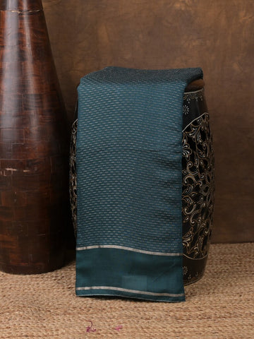 Dola silk fancy saree navy blue color allover zari weaves & small kaddi border with short pallu and running blouse