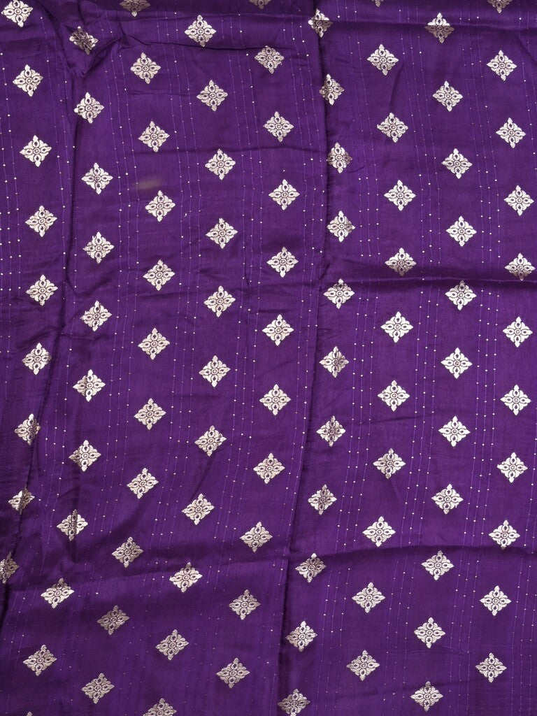 Dola silk fancy saree pink color allover stripes & zari border with short pallu and attached contrast blouse