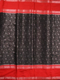 Banaras fancy saree black color allover zari weaving & zari kaddi border with contrast brocade pallu and blouse