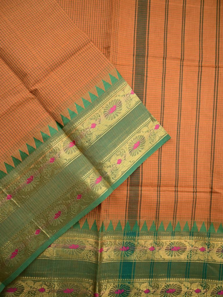 Chanderi jute fancy saree light pink color allover digital prints and zari border with short pallu and printed blouse