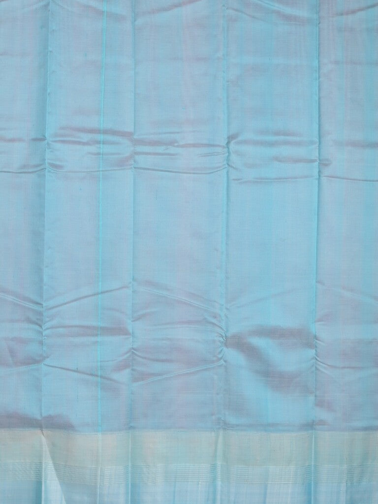 Minister cotton saree baby pink color allover plain & contrast temple border with contrast pallu and attached plain blouse