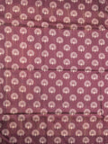Tussar fancy saree wine color allover plain & contrast printed border with running pallu and printed blouse