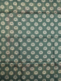Tussar fancy saree dark green color allover plain & contrast printed border with running pallu and printed blouse