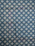 Tussar fancy saree peacock blue color allover plain & contrast printed border with running pallu and printed blouse