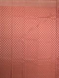 Crape fancy saree baby pink color allover prints, zari motifs & zari border with rich pallu and attached blouse
