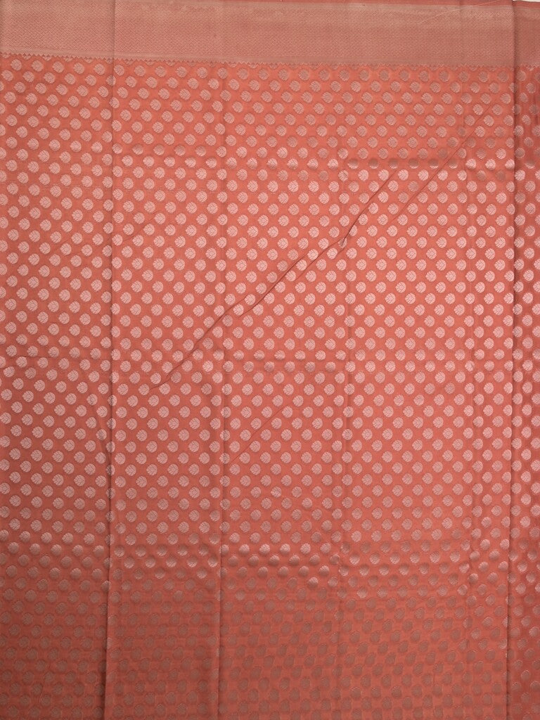 Crape fancy saree baby pink color allover prints, zari motifs & zari border with rich pallu and attached blouse