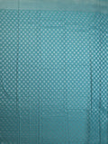 Crape fancy saree light blue color allover prints, zari motifs & zari border with rich pallu and attached blouse