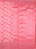 Crape fancy saree light pink color allover prints, zari motifs & zari border with rich pallu and attached blouse