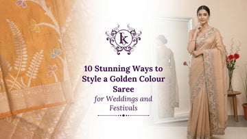 10 Stunning Ways to Style a Golden Colour Saree for Weddings and Festivals