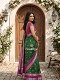 Light weight kanchi pattu sarees for women | purple | zari border | party wear