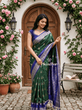 Light weight kanchi pattu sarees for women | purple | zari border | party wear