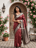 Light weight kanchi pattu sarees for women | purple | zari border | party wear