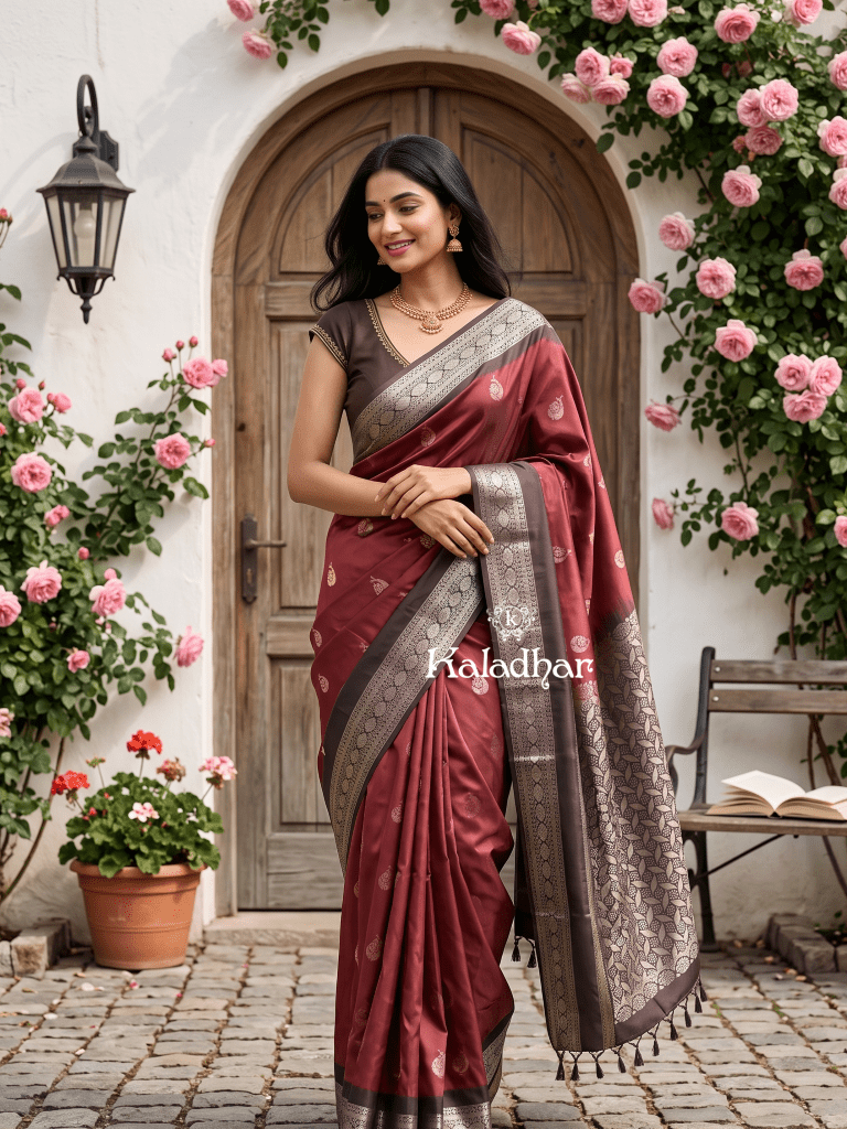 Light weight kanchi pattu sarees for women | purple | zari border | party wear