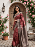 Light weight kanchi pattu sarees for women | purple | zari border | party wear