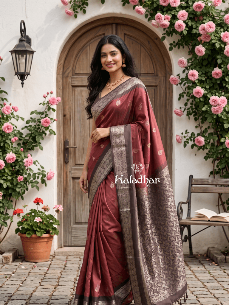 Light weight kanchi pattu sarees for women | purple | zari border | party wear
