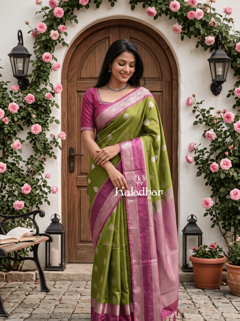 Light weight kanchi pattu sarees for women | purple | zari border | party wear