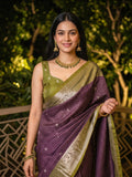 Vintage pattu saree for women | grey | allover checks | zari border | party wear