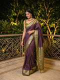 Vintage pattu saree for women | grey | allover checks | zari border | party wear