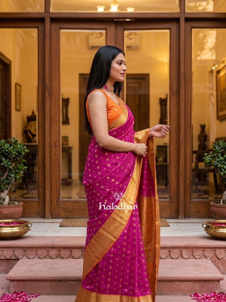 Leight weight kanchi pattu saree for women | royal blue | zari border | party wear