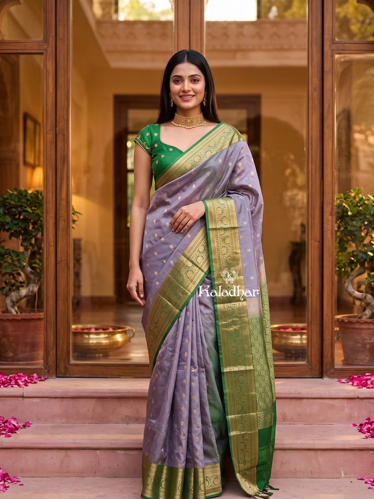 Leight weight kanchi pattu saree for women | royal blue | zari border | party wear