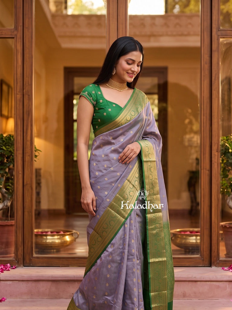 Leight weight kanchi pattu saree for women | royal blue | zari border | party wear