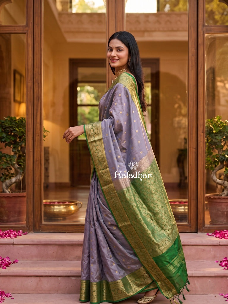 Leight weight kanchi pattu saree for women | royal blue | zari border | party wear