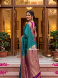 Leight weight kanchi pattu saree for women | royal blue | zari border | party wear