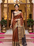 Leight weight kanchi pattu saree for women | royal blue | zari border | party wear