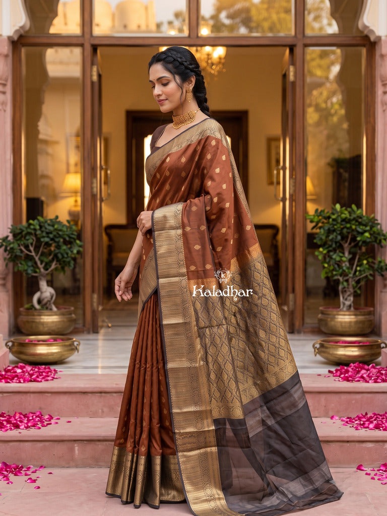 Leight weight kanchi pattu saree for women | royal blue | zari border | party wear