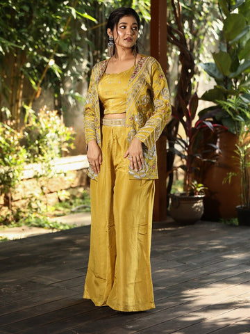 Designer Co-Ord Set for Women | yellow | festive & paty wear