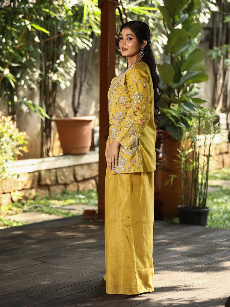 Designer Co-Ord Set for Women | yellow | festive & paty wear