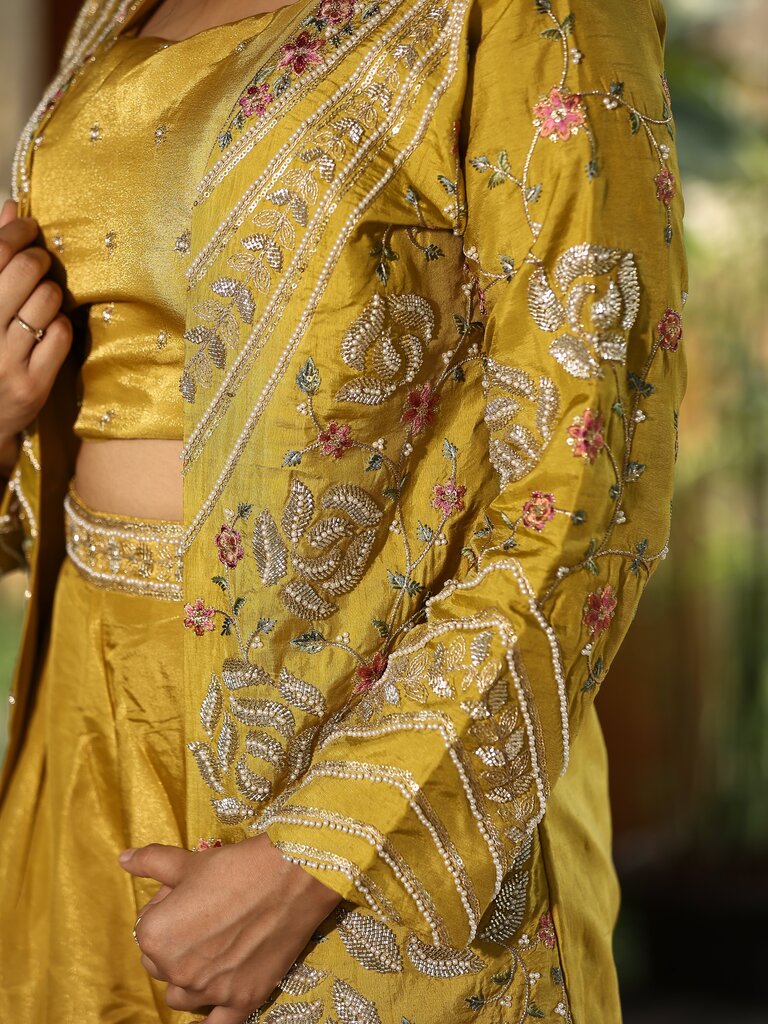 Designer Co-Ord Set for Women | yellow | festive & paty wear