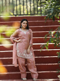 Designer embroidery kuthi set for women | beige | party wear