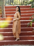 Designer embroidery kuthi set for women | beige | party wear