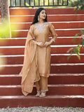 Designer embroidery kuthi set for women | beige | party wear
