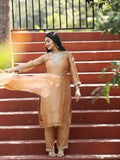 Designer embroidery kuthi set for women | beige | party wear
