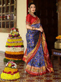 Rajkot patola saree for women | white | contrast border | festive & party wear
