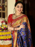 Rajkot patola saree for women | white | contrast border | festive & party wear