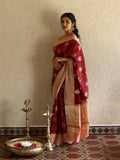 Mango silk pattu saree for women | light pink | zari | festive & party wear