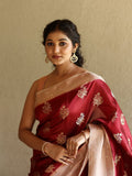 Mango silk pattu saree for women | light pink | zari | festive & party wear