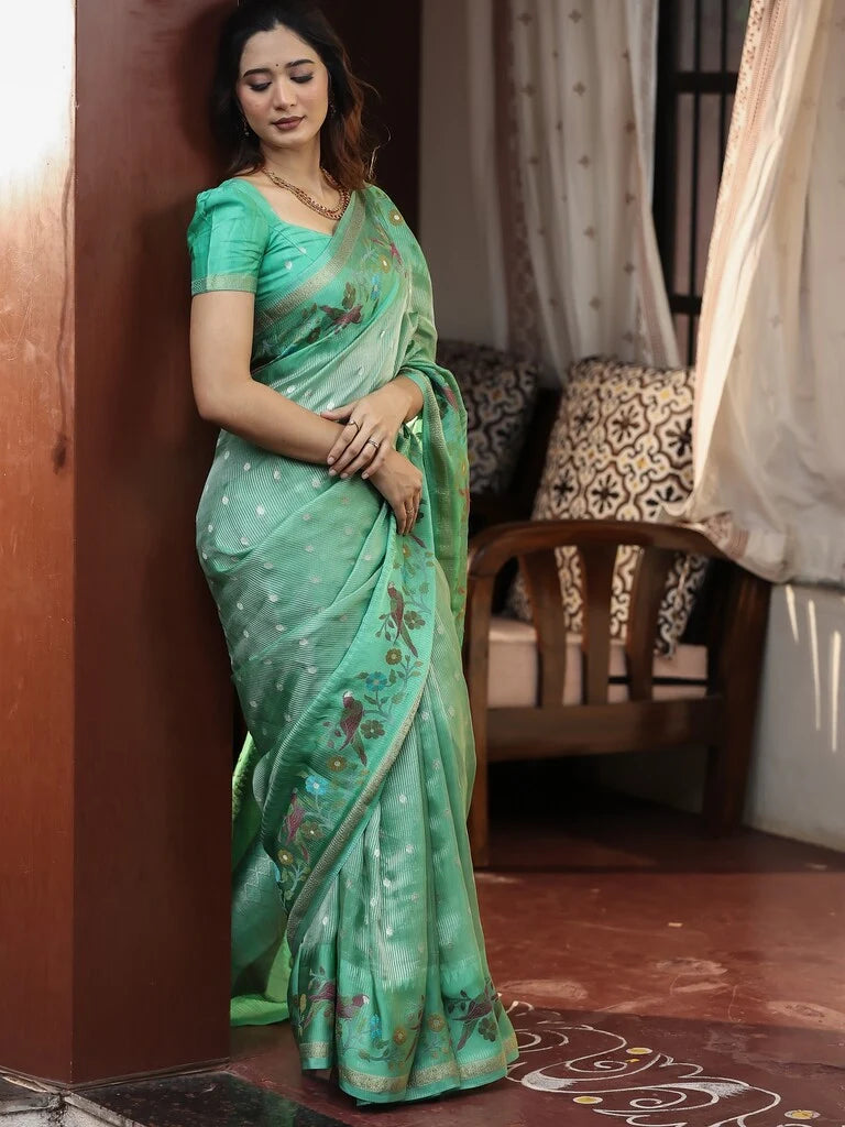 Rocket sarees for women | white | ready to wear | stitched blouse