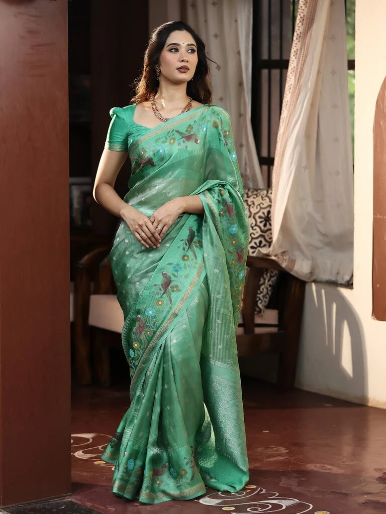 Rocket sarees for women | white | ready to wear | stitched blouse